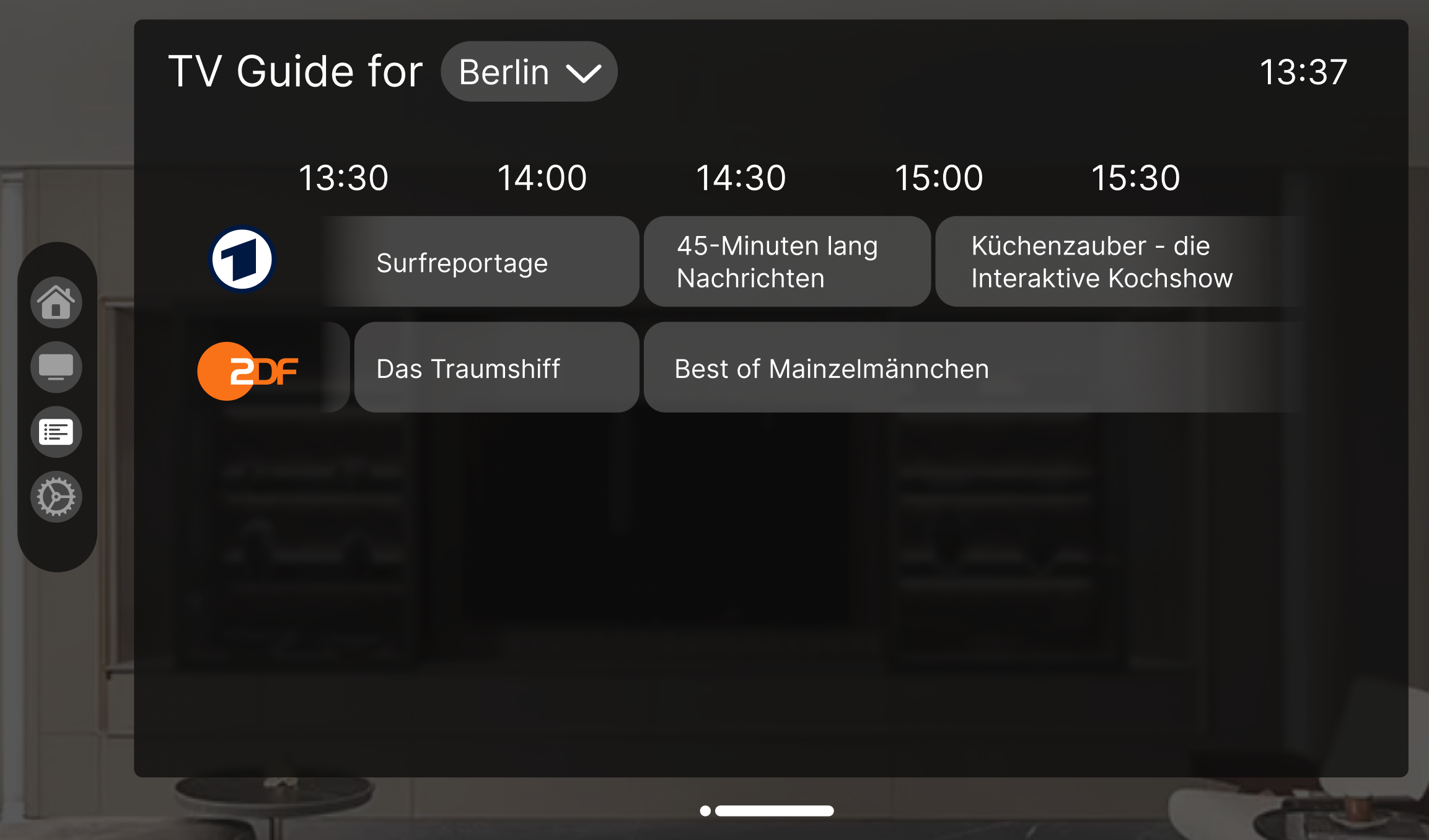 Guide — Browse the program schedule