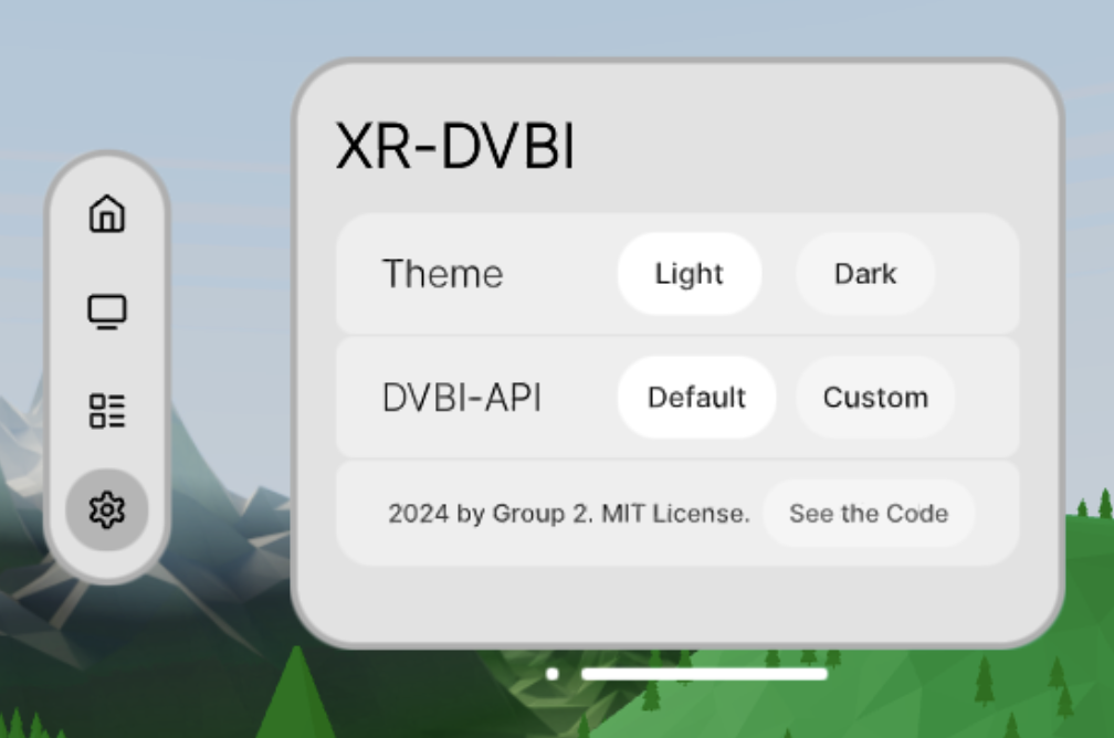 Settings — Theme and API configuration